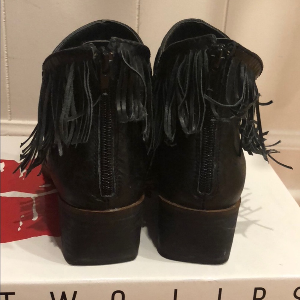 Two Lips Fringe Booties - Picture 3 of 4